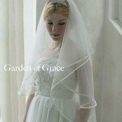 パイピングサテンベール3m 【結婚式 ベール】