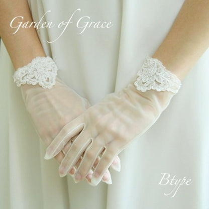 ショートグローブレース付 【結婚式 グローブ】