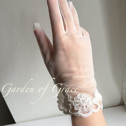 ショートグローブレース付 【結婚式 グローブ】