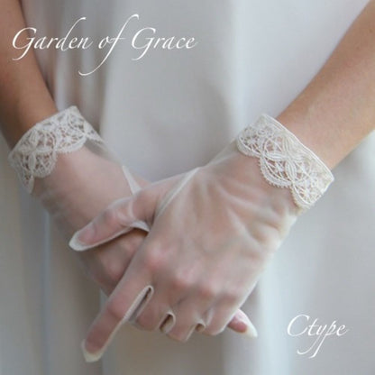 ショートグローブレース付 【結婚式 グローブ】