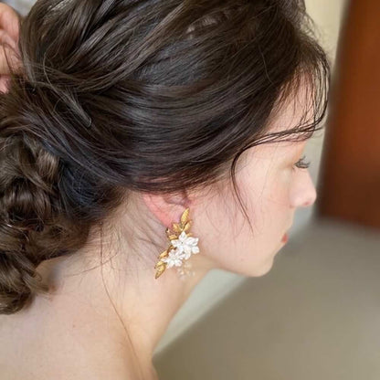 トレゾア髪飾りとイヤリングセット 【結婚式　ヘアアクセサリー】