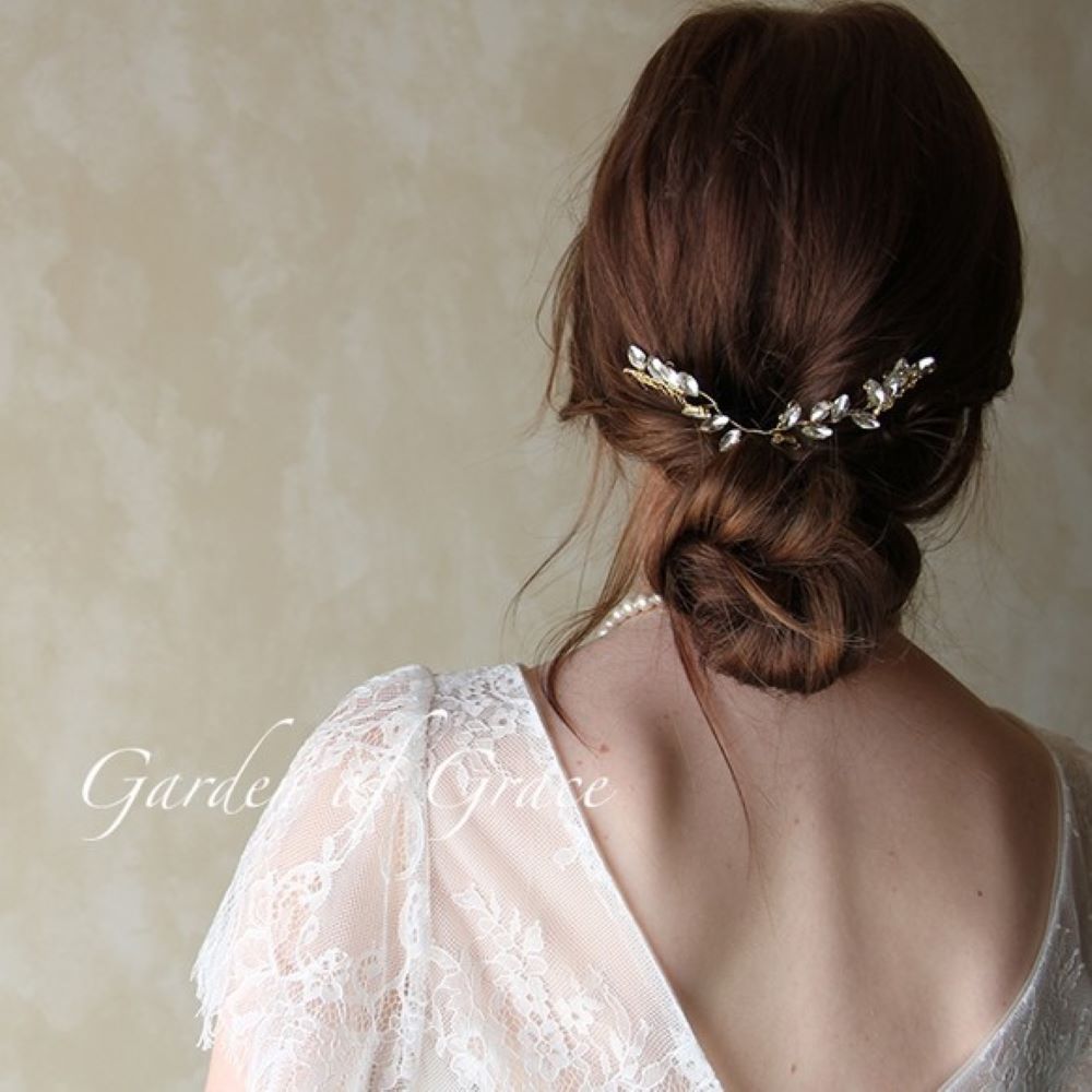 蔦モチーフgold 【結婚式　ヘアアクセサリー】