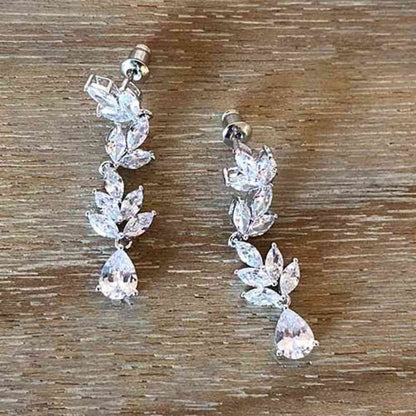 ジャスミンネックレスセット,イヤリング 【結婚式 アクセサリーセット】