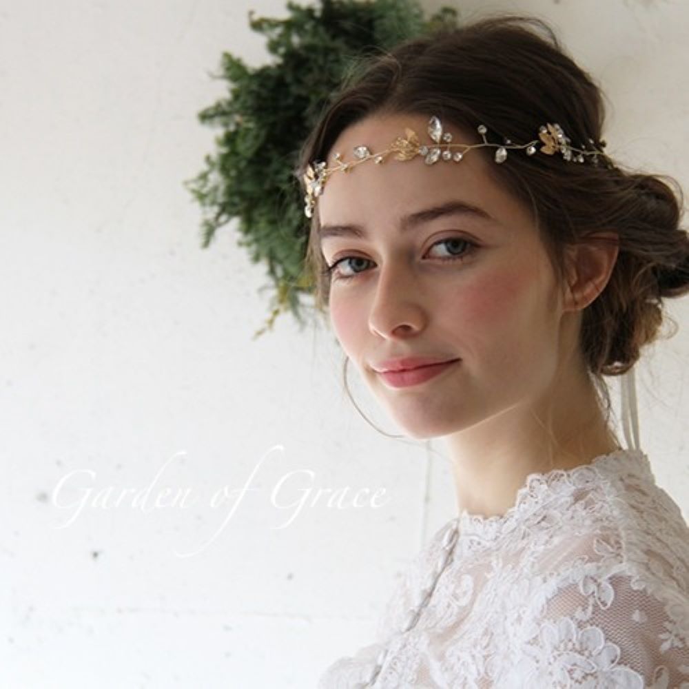 葉っぱと木の実冠 【フォイユゴールド&シルバー】 【結婚式 ヘアアクセサリー】