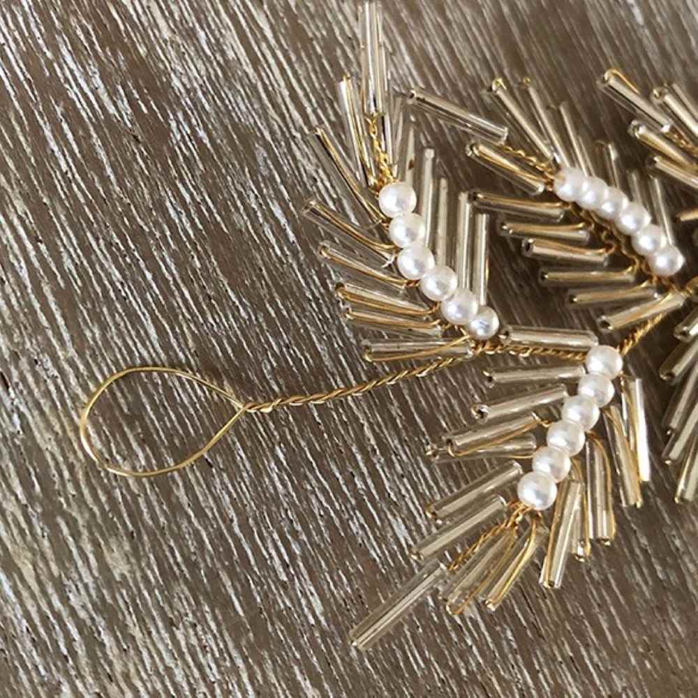 ボタニカルbohビーズ冠 【結婚式 ヘアアクセサリー】