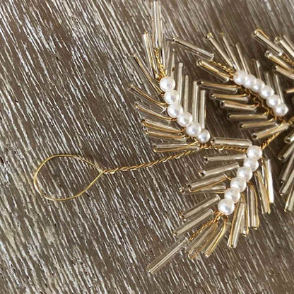 ボタニカルbohビーズ冠 【結婚式 ヘアアクセサリー】