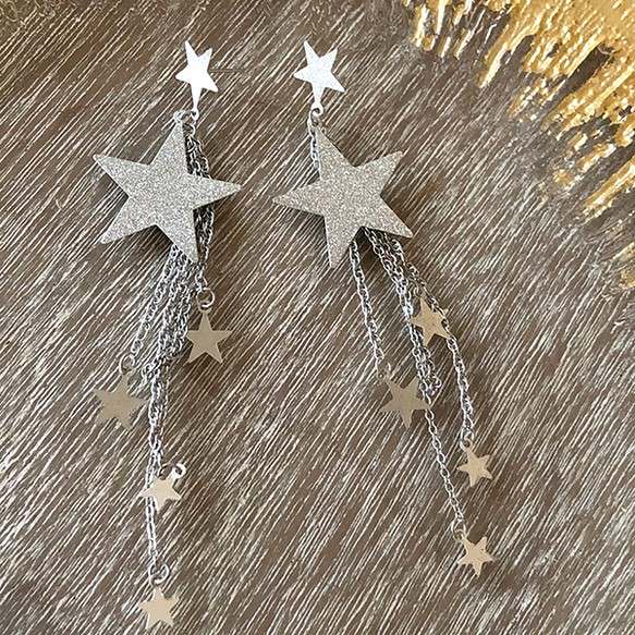 星モチーフ 【スターピアス】 【結婚式 ピアス イヤリング】