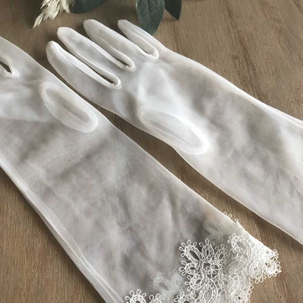 7分丈のオーガンジーグローブ【テスセブングローブ】 【結婚式 グローブ】