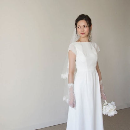 7分丈のオーガンジーグローブ【テスセブングローブ】 【結婚式 グローブ】