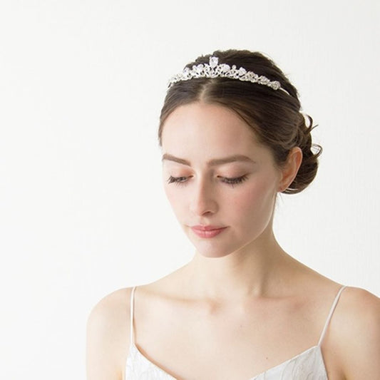 ボタニカル低めティアラ 【結婚式 ヘアアクセサリー】