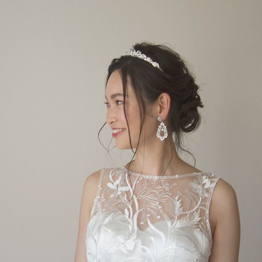 ボタニカル低めティアラ 【結婚式　ヘアアクセサリー】