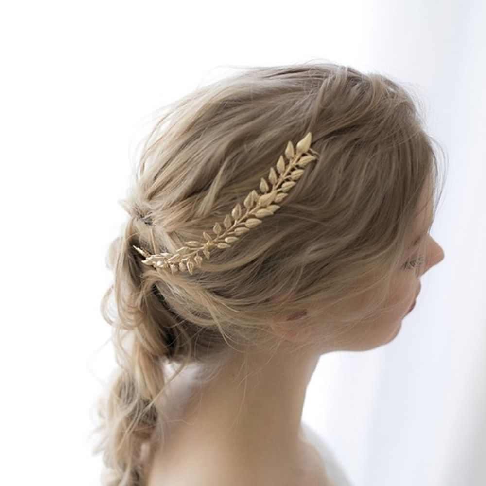 【goldの葉】 【結婚式 ヘアアクセサリー】