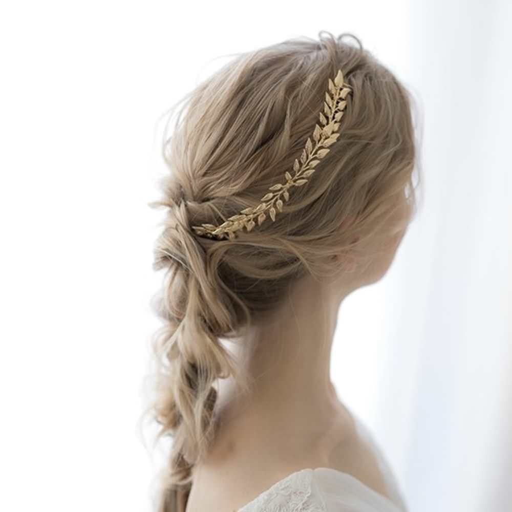 【goldの葉】 【結婚式 ヘアアクセサリー】