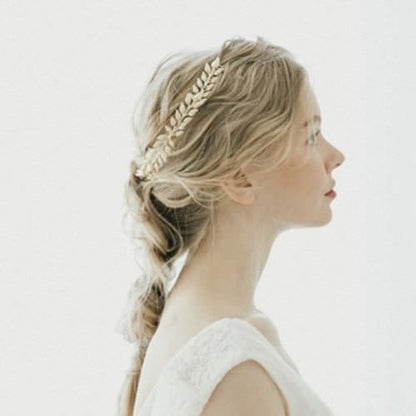 【goldの葉】 【結婚式　ヘアアクセサリー】