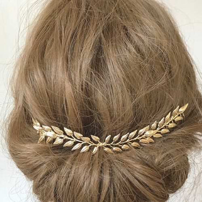 【goldの葉】 【結婚式　ヘアアクセサリー】