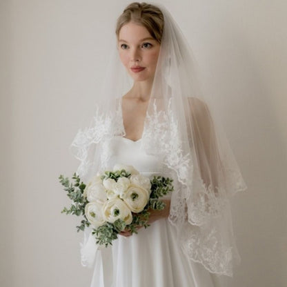 ボタニカル 1.5mミディアムベール 【結婚式 ベール】
