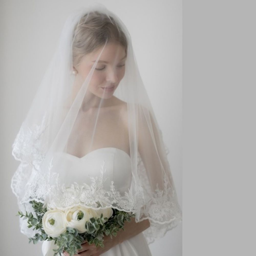 ボタニカル 1.5mミディアムベール 【結婚式 ベール】