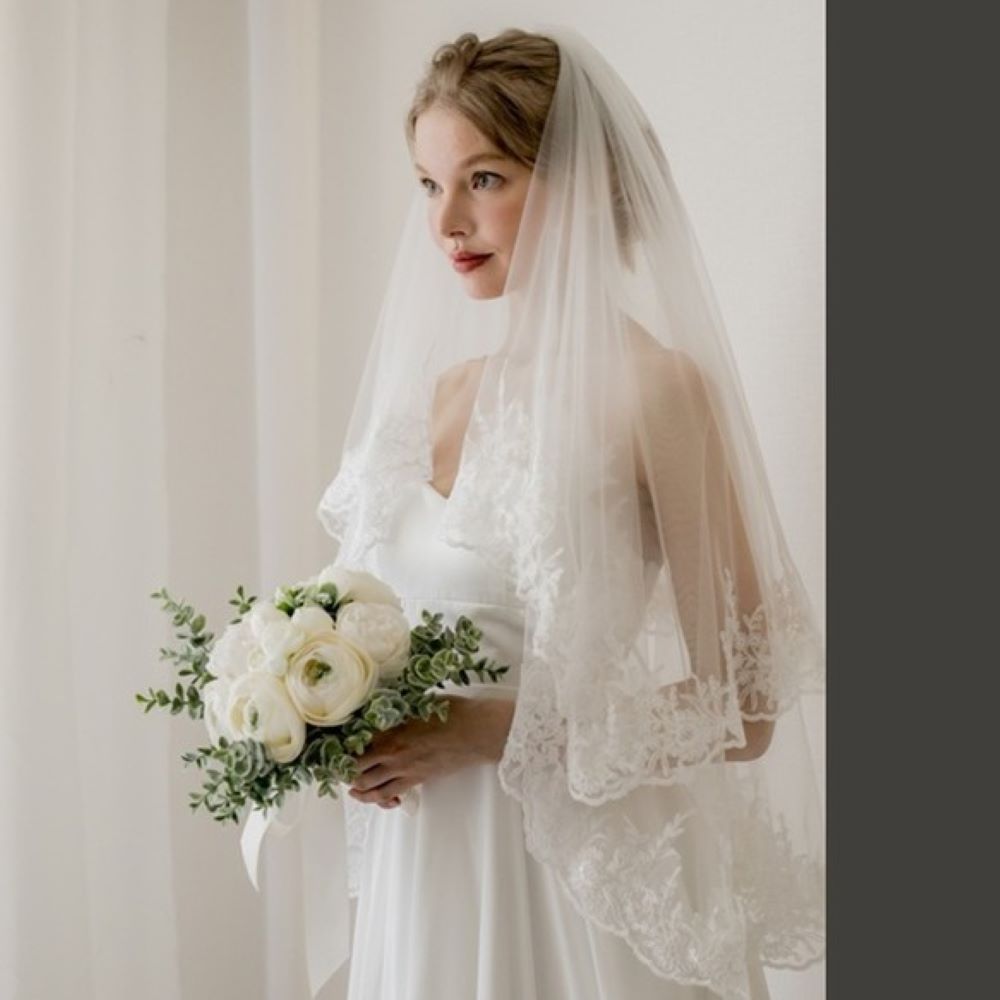 ボタニカル 1.5mミディアムベール 【結婚式 ベール】