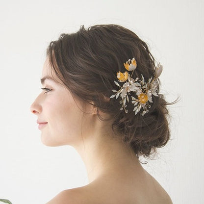 露草ヘッドアクセ 【結婚式 ヘアアクセサリー】