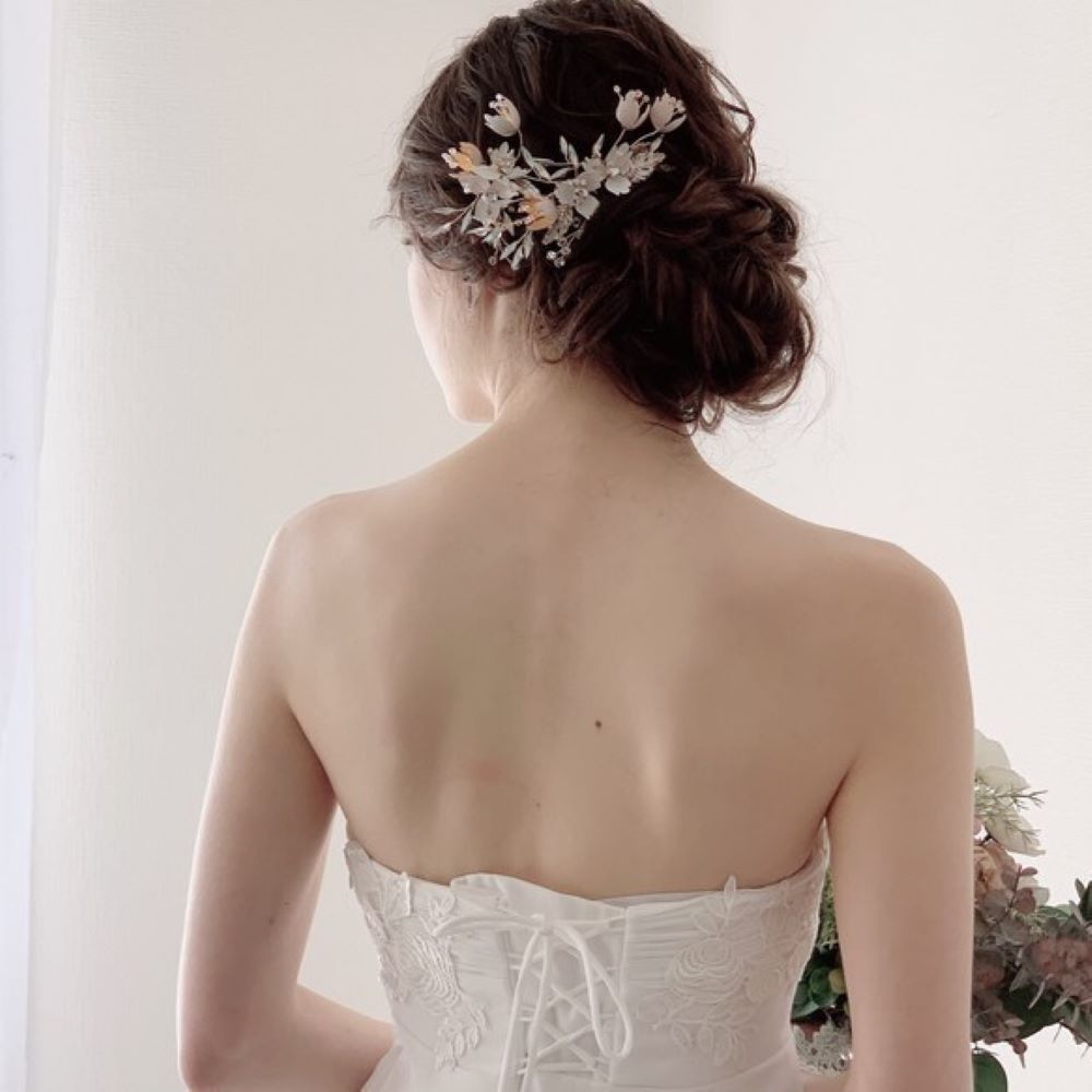 露草ヘッドアクセ 【結婚式 ヘアアクセサリー】