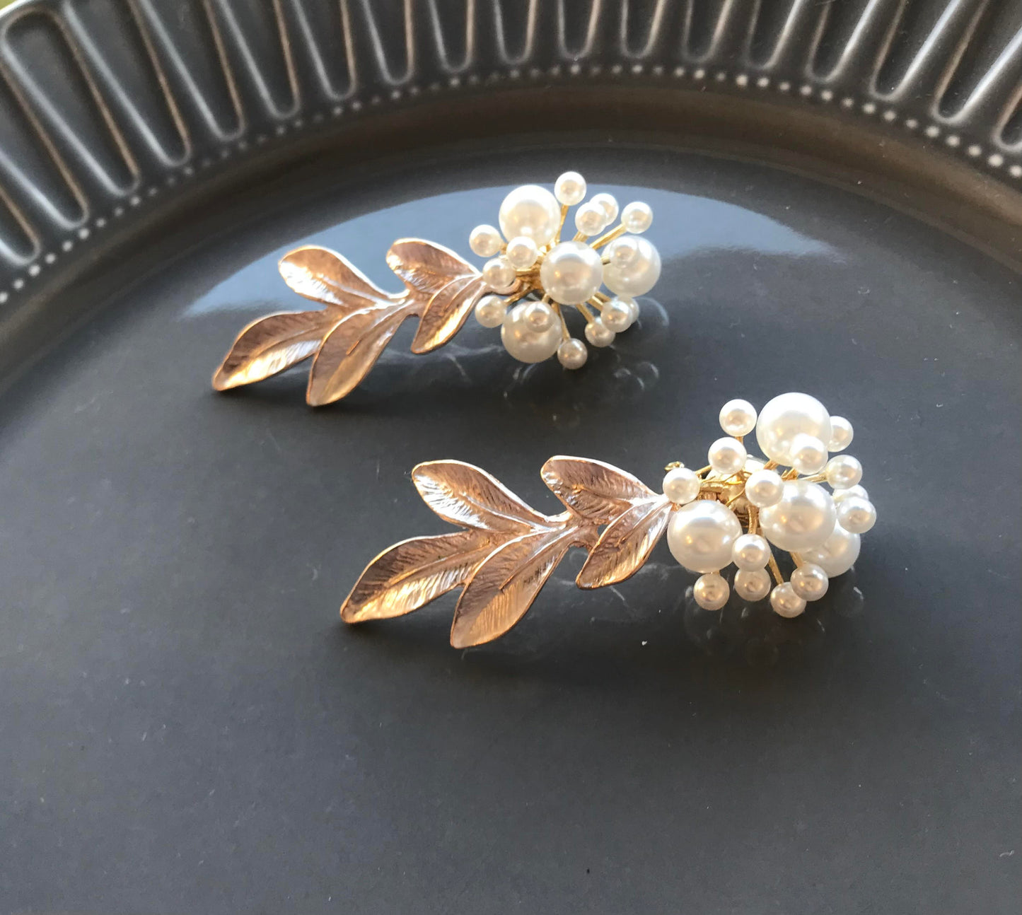 ホワイトゴールド ピアス/イヤリング【ブルンモル】 【結婚式 ピアス イヤリング】