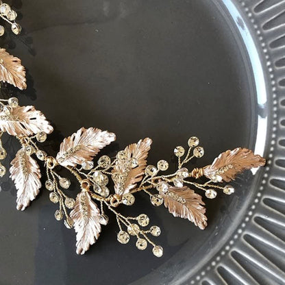 リーフと木の実ヘッドアクセ 【結婚式 ヘアアクセサリー】