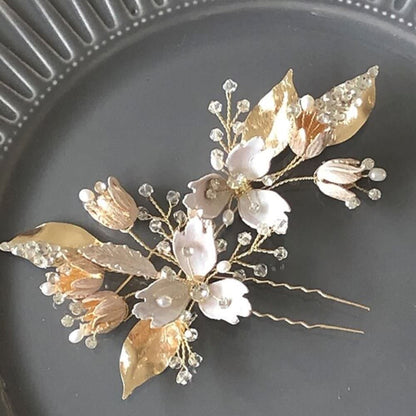 goldヘッドドレス 和装にも【露草Gold】 【結婚式 ヘアアクセサリー】