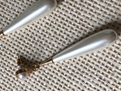 パールピアス/イヤリング【ロングドロップパール】 【結婚式 ピアス イヤリング】