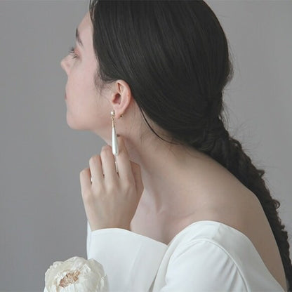 パールピアス/イヤリング【ロングドロップパール】 【結婚式 ピアス イヤリング】