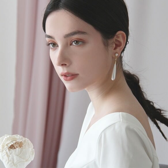 パールピアス/イヤリング【ロングドロップパール】 【結婚式 ピアス イヤリング】