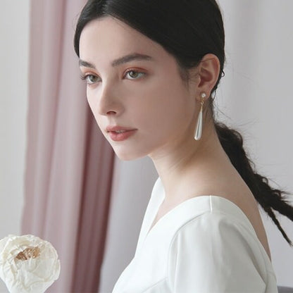 パールピアス/イヤリング【ロングドロップパール】 【結婚式 ピアス イヤリング】