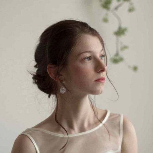 シルバーピアス/イヤリング【ポワール】 【結婚式 ピアス イヤリング】