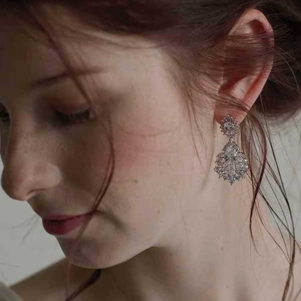 シルバーピアス/イヤリング【ポワール】 【結婚式 ピアス イヤリング】