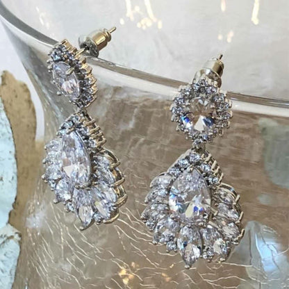 シルバーピアス/イヤリング【ポワール】 【結婚式 ピアス イヤリング】