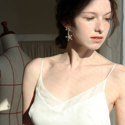 星モチーフ イヤリング 【星ゴールド3×2】 【結婚式 ピアス イヤリング】