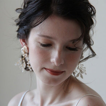 ピンクゴールド【マルゴーイヤリング ピアス】 【結婚式 ピアス イヤリング】