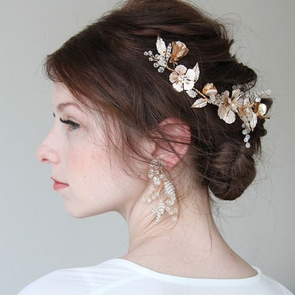 ピンクゴールド【マルゴーイヤリング ピアス】 【結婚式 ピアス イヤリング】