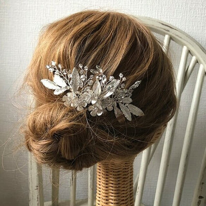 ボタニカルシルバー　【スノーホワイト】 【結婚式　ヘアアクセサリー】