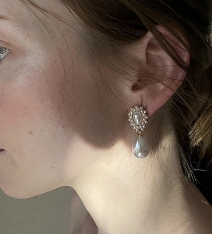 クラシカルドロップパール【結婚式 イヤリング】
