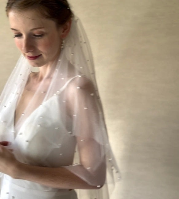 パールベール1m or 1.5m【結婚式 ベール 小物】