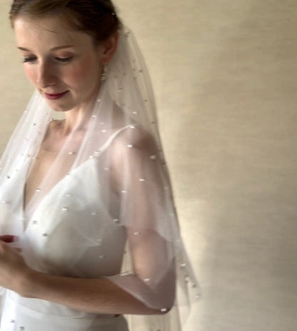 パールベール1m or 1.5m【結婚式 ベール 小物】