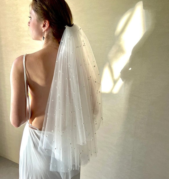 パールベール1m or 1.5m【結婚式 ベール 小物】