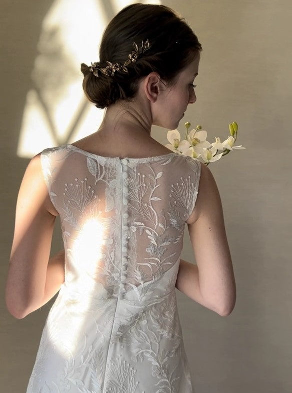 ゴールドの花冠【結婚式 ヘアアクセサリー】