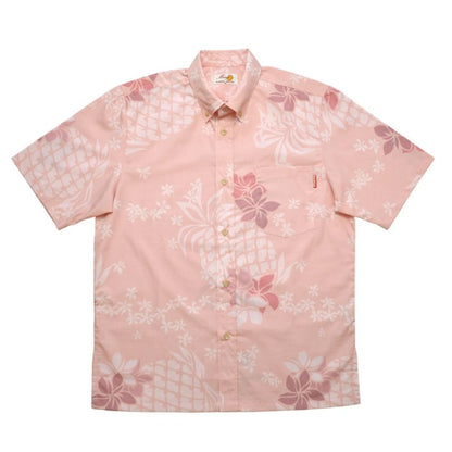 レンタルかりゆしウェア Men's パインプルメリア ピンク 【結婚式 ブライズメイド アッシャー レンタル】