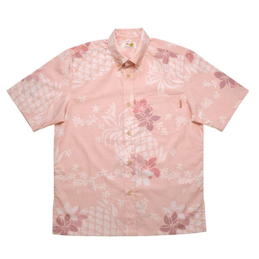 レンタルかりゆしウェア Men's パインプルメリア ピンク 【結婚式 ブライズメイド アッシャー レンタル】