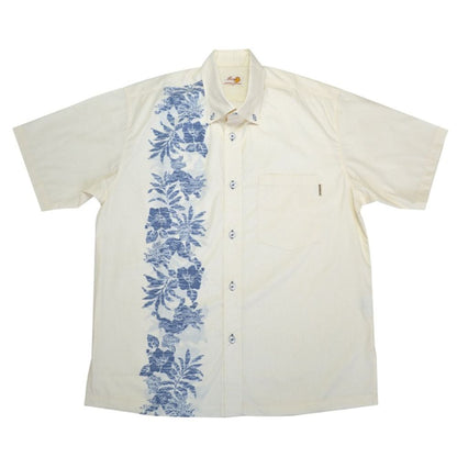 レンタルかりゆしウェア Men's シーサー縦ボーダー オフネイビー 【結婚式 ブライズメイド アッシャー レンタル】