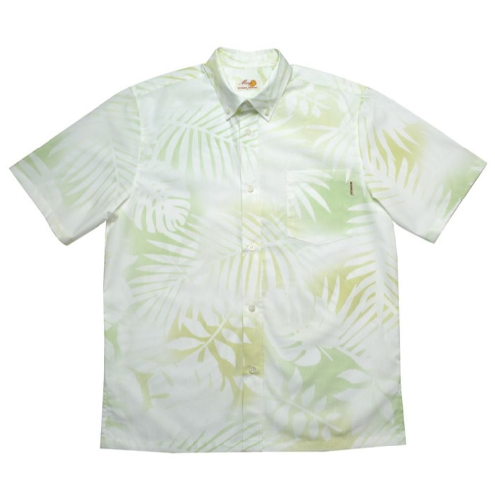 レンタルかりゆしウェア Men's バケーションリーフ グリーン 【結婚式 ブライズメイド アッシャー レンタル】