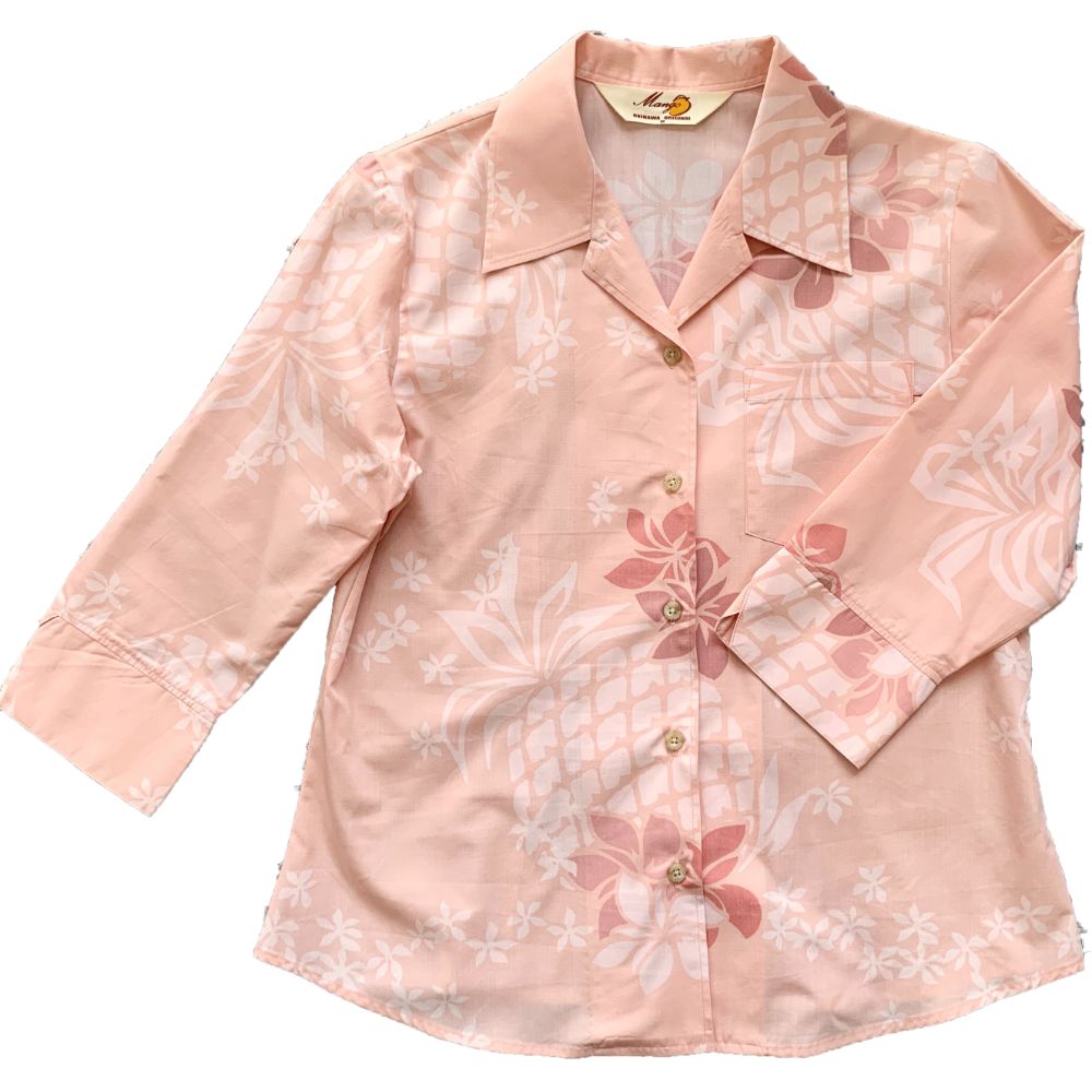 レンタルかりゆしウェア Ladies' パインプルメリア ピンク 【結婚式 ブライズメイド アッシャー レンタル】