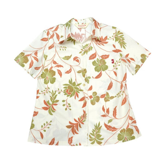 レンタルかりゆしウェア Ladies' オーナメントフラワー オフオレンジ 【結婚式 ブライズメイド アッシャー レンタル】