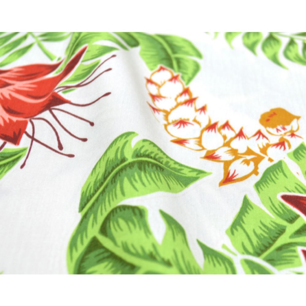 レンタルかりゆしウェア ワンピース デイゴ月桃 ホワイト 【結婚式 ブライズメイド アッシャー レンタル】